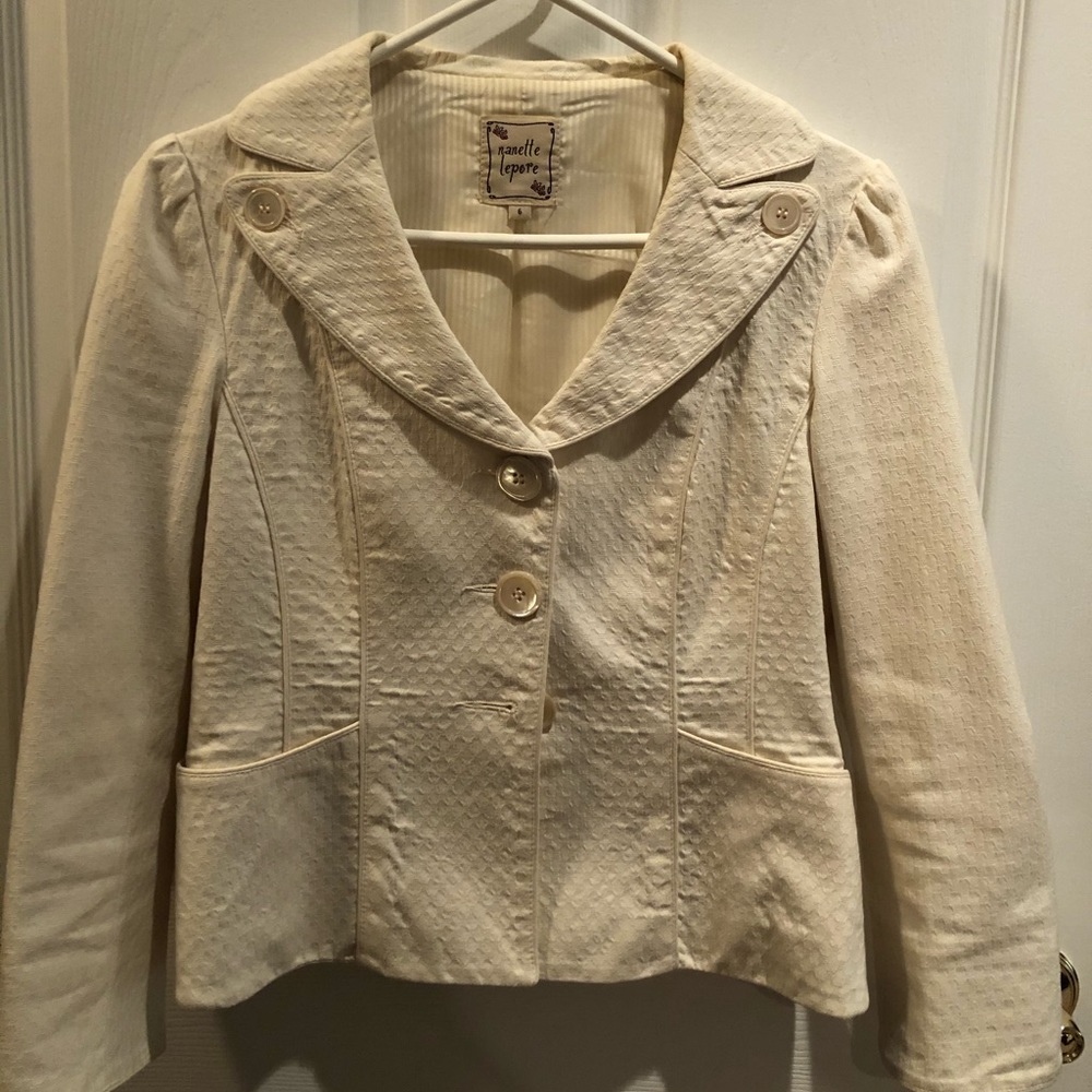 Nanette Lepore ivory jacket s6
